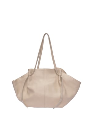 Roberta M Beige Rundleer Tas
