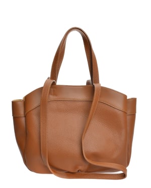 Anna Luchini Brown Rundleer Tas