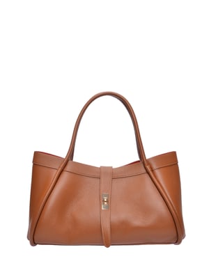 Luisa Vannini Brown Rundleer Tas