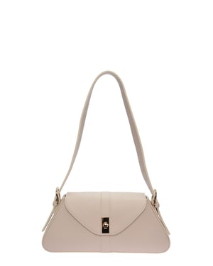 Roberta M Beige Rundleer Tas
