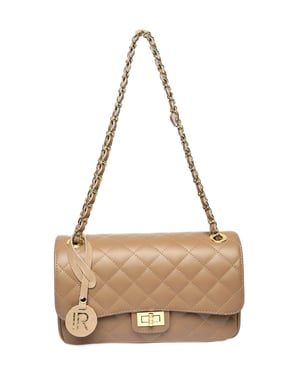 Isabella Rhea Beige Rundleer Tas
