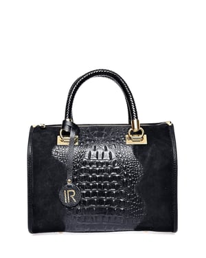 Isabella Rhea Zwart Rundleer Tas