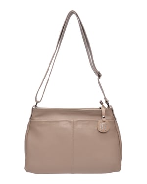 Isabella Rhea Beige Rundleer Tas