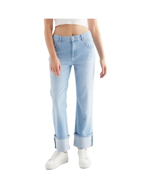 C.O.J. Denim Mid waist straight light blue