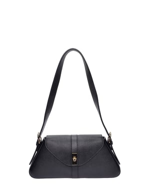Roberta M Zwart Rundleer Tas