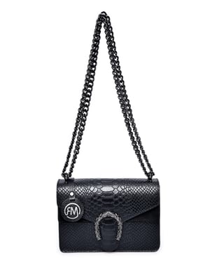 Roberta M Zwart Rundleer Tas