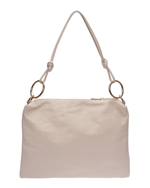 Luisa Vannini Beige Rundleer Tas