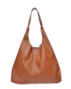 Luisa Vannini Brown Rundleer Tas