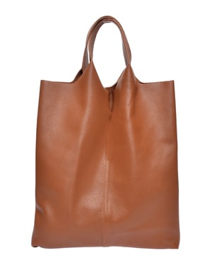 Anna Luchini Brown Rundleer Tas
