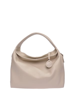 Luisa Vannini Beige Rundleer Tas
