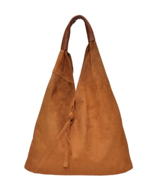 Anna Luchini Brown Rundleer Tas