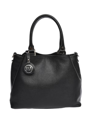 Roberta M Zwart Rundleer Tas
