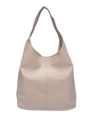 Roberta M Beige Rundleer Tas