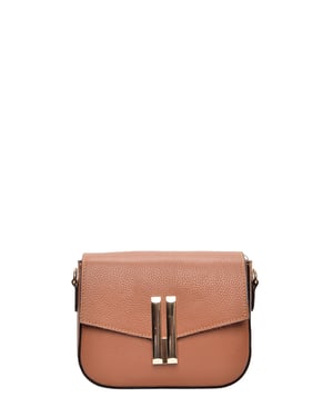 Anna Luchini Brown Rundleer Tas