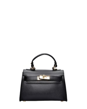 Isabella Rhea Zwart Rundleer Tas