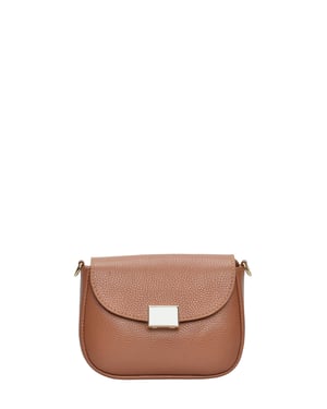 Anna Luchini Brown Rundleer Tas