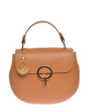 Luisa Vannini Brown Rundleer Tas