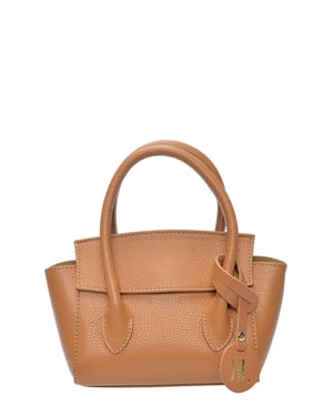 Anna Luchini Brown Rundleer Tas