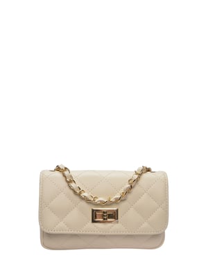 Luisa Vannini Beige Rundleer Tas