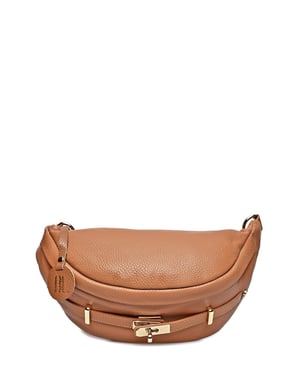 Anna Luchini Brown Rundleer Tas