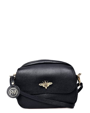 Roberta M Zwart Rundleer Tas