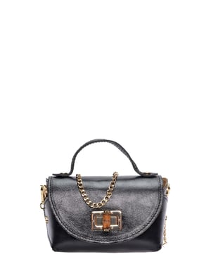 Roberta M Zwart Rundleer Tas