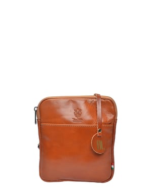 Anna Luchini Brown Rundleer Tas