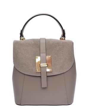 Roberta M Beige Rundleer Tas