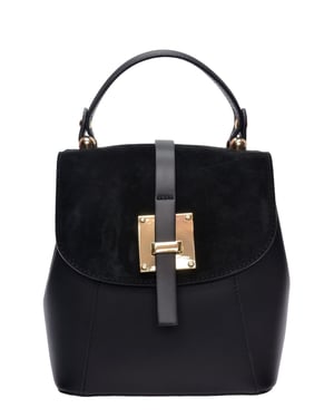 Roberta M Zwart Rundleer Tas