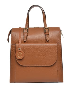 Luisa Vannini Brown Rundleer Tas