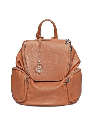 Luisa Vannini Brown Rundleer Tas