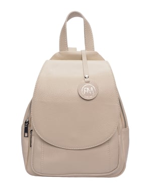Roberta M Beige Rundleer Tas
