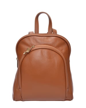 Anna Luchini Brown Rundleer Tas