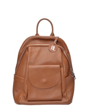 Anna Luchini Brown Rundleer Tas