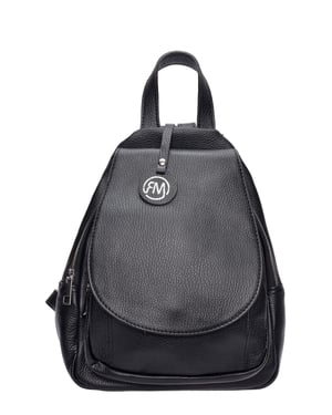 Roberta M Zwart Rundleer Tas