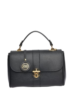 Roberta M Zwart Rundleer Tas