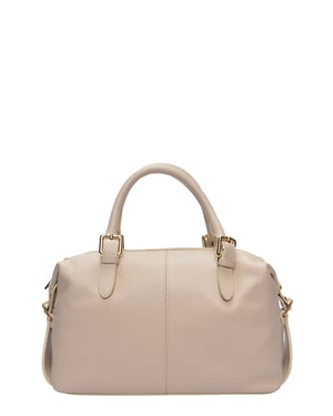 Luisa Vannini Beige Rundleer Tas