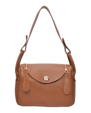 Luisa Vannini Brown Rundleer Tas