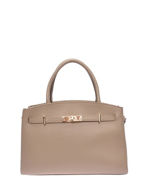 Isabella Rhea Beige Rundleer Tas
