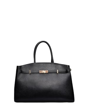 Anna Luchini Zwart Rundleer Tas