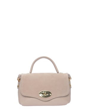 Roberta M Beige Rundleer Tas