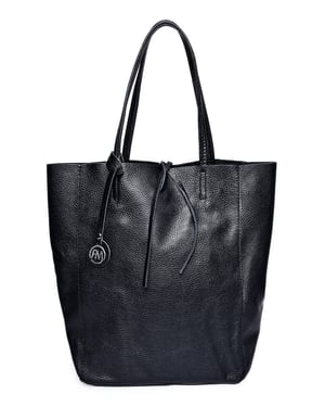Roberta M Zwart Rundleer Tas