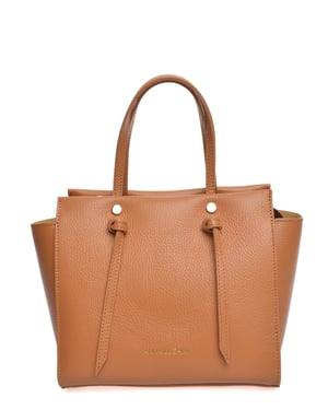 Anna Luchini Brown Rundleer Tas