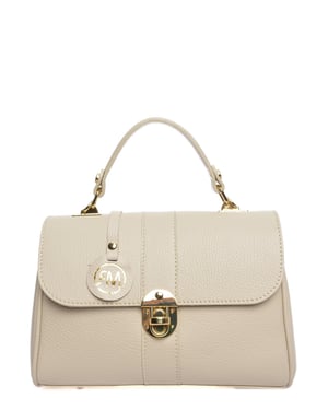 Roberta M Beige Rundleer Tas