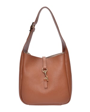 Anna Luchini Brown Rundleer Tas