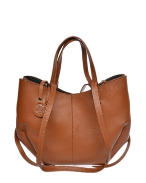 Luisa Vannini Brown Rundleer Tas