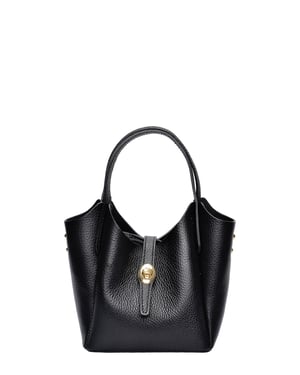 Isabella Rhea Zwart Rundleer Tas