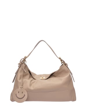 Luisa Vannini Beige Rundleer Tas