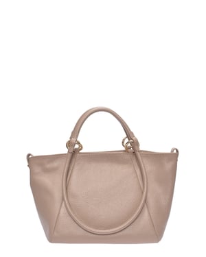 Roberta M Beige Rundleer Tas