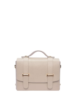 Luisa Vannini Beige Rundleer Tas
